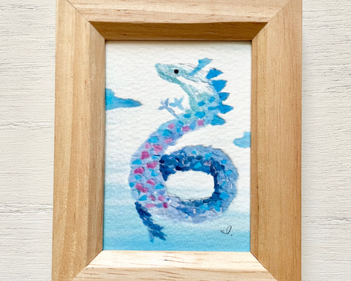 龍 水彩画 額縁入り 7d0254319810231803e1075011c01f