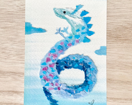 朱龍 青龍 双龍セット 風水絵画 お守り 龍神 朱龍 A4サイズ 辰年
