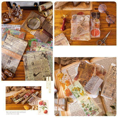 新品 レトロ硫酸紙セット 海外製紙モノコラージュ素材レトロ 新品 レトロ硫酸紙セット 海外製紙モノコラージュ素材レトロ