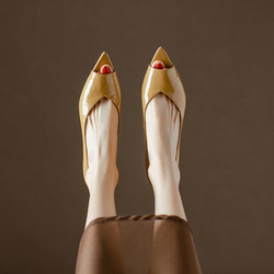 女士真皮鞋通勤鞋涼鞋高跟鞋露趾 21.5cm-25cm #706⭐免運費⭐ 第8張的照片