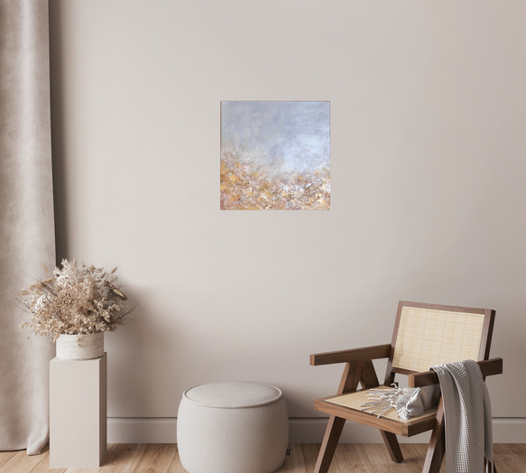 SHUNKEI(春景) / 抽象画 (S4) /北欧/アート/インテリア/現代アート/金箔/春/和 SHUNKEI 春景