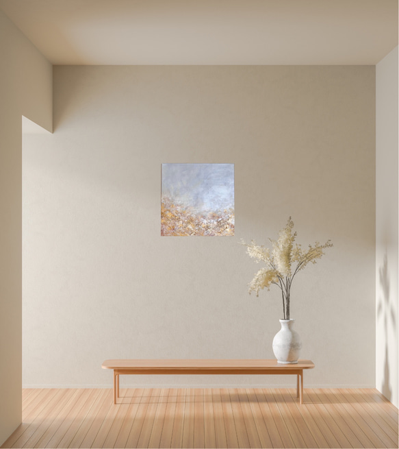 SHUNKEI(春景) / 抽象画 (S4) /北欧/アート/インテリア/現代アート/金箔/春/和 SHUNKEI 春景