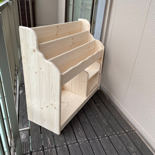 木製　ハンドメイド　オーダー　絵本　シェルフ　ワトコオイル　本棚　マガジンラック 楽天市場】木製 マガジンラック ハンドメイド ウッド 本棚