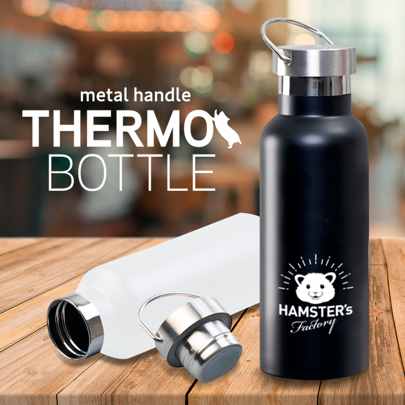 メタルハンドルサーモボトル ハムズファクトリー ロゴ