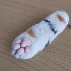猫の手、ストラップ三毛猫 1枚目の画像