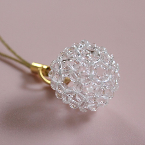 受注製作】フラーレン 3mm水晶(ストラップ付） その他アクセサリー