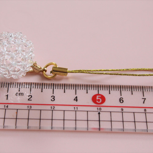 受注製作】フラーレン 3mm水晶(ストラップ付） その他アクセサリー