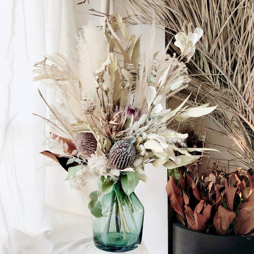 新作WEEK2023 パンパスグラスとワイルドフラワーの花束＊すぐに