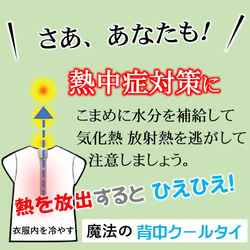 着るクーラー 暑さ対策 熱中症対策 節電 グッズ 室内 屋外  吸水速乾 背中冷却 こもる熱 ムレ解消「背中クールタイ」 16枚目の画像