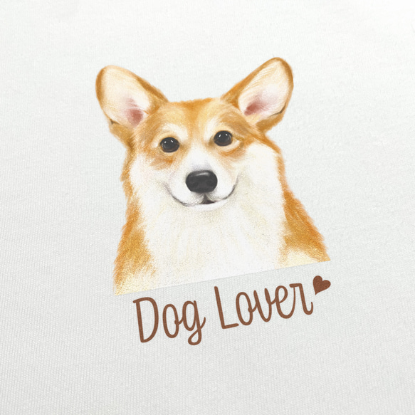 【 犬種選べる ホワイトTシャツ  】水彩画風イラスト 毛色60種類以上　犬　ペット　うちの子　プレゼント 9枚目の画像