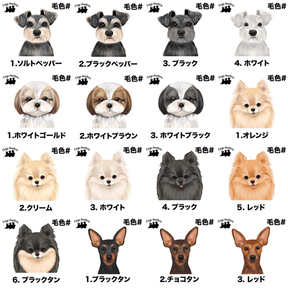 【 犬種選べる ホワイトTシャツ  】水彩画風イラスト 毛色60種類以上　犬　ペット　うちの子　プレゼント 3枚目の画像