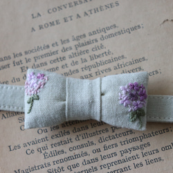 爽やかな紫陽花手刺繍の首輪 9枚目の画像
