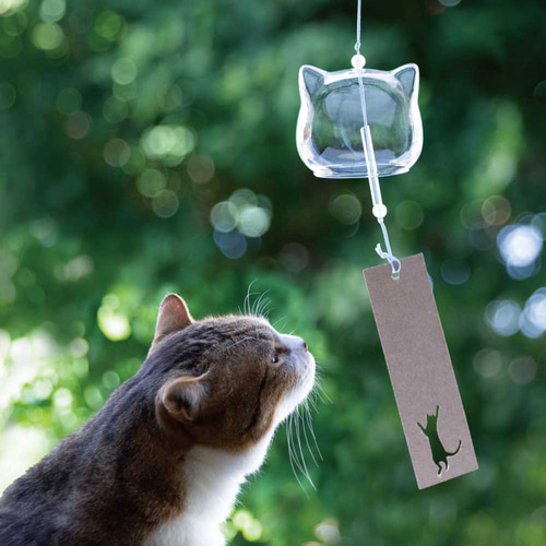 超早割母の日2025【ねこのガラス風鈴 】夏の涼しげ雑貨、お中元