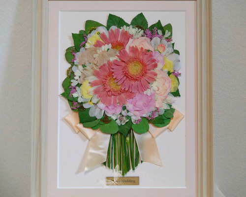 押し花額  『花束』 （ハンドメイド） a2b8db8db0730eb762056b2dcc23e0