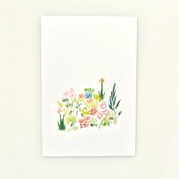 １２、小さな花畑　ポストカード ３枚セット 1枚目の画像