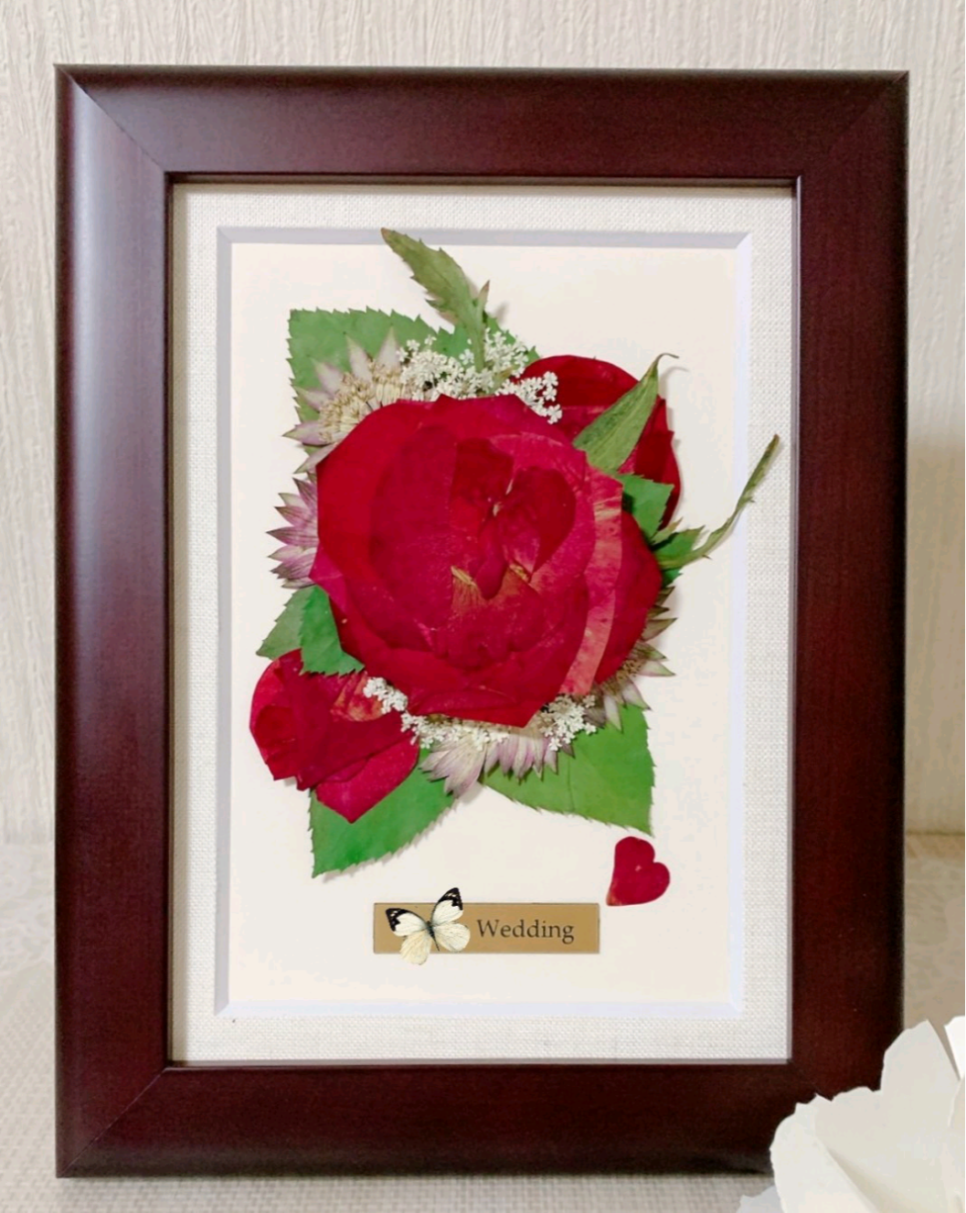 大切な花束を保存する✦ずっと飾っておける押し花額　フォトフレームサイズ〈受注制作〉