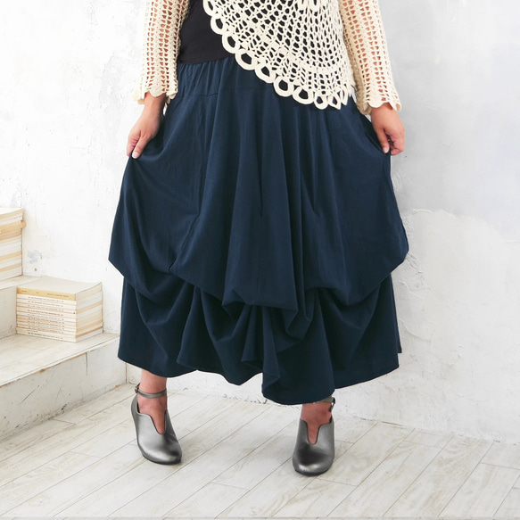 畢業季清倉大拍賣 * 大尺碼 * 四種長度可選 * 已售出超過1500件 [可自由調節裙擺] 舒適 * 海軍藍 第5張的照片