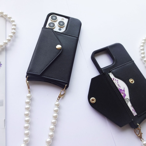 iPhone13 ケース 耐衝撃 ストラップ スマホケース カード収納 黒 Amazon.co.jp: iphone13miniケース 背面収納 耐衝撃 カード収納