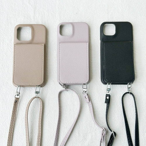 スマホショルダー iphone17 16 15 14 13 12 11 ケース カード収納