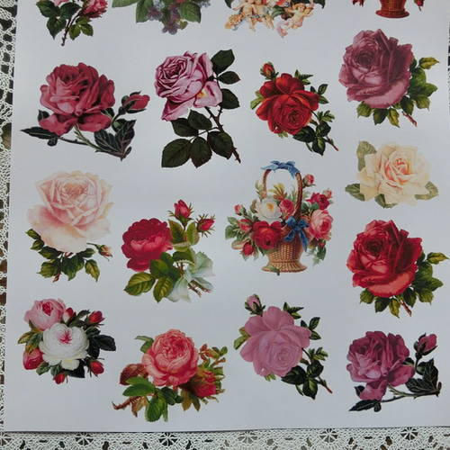 ヴィクトリアン転写プリントシート(薔薇） その他素材 ゆりみこ 通販
