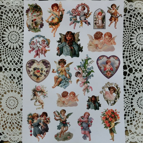 ヴィクトリアン転写プリントシート(天使1） その他素材 ゆりみこ 通販