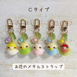 つぶらな瞳のちっちゃな相棒♡ちびころインコぶらざーず♡羊毛フェルトキーホルダー parakeet keychain 5枚目の画像