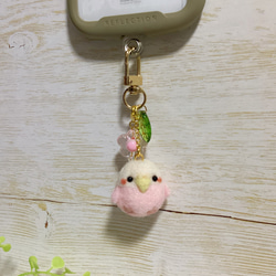 つぶらな瞳のちっちゃな相棒♡ちびころインコぶらざーず♡羊毛フェルトキーホルダー parakeet keychain 18枚目の画像