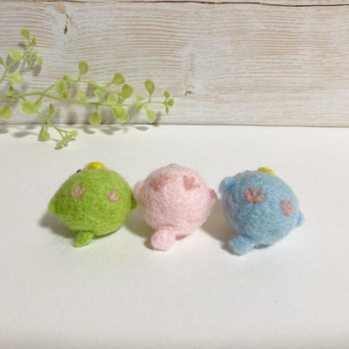 つぶらな瞳のちっちゃな相棒♡ちびころインコぶらざーず♡羊毛