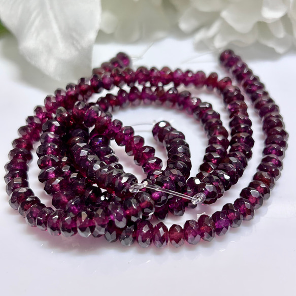 3mm ロードライトガーネット ボタンカット 天然石 ボタン ロンデル