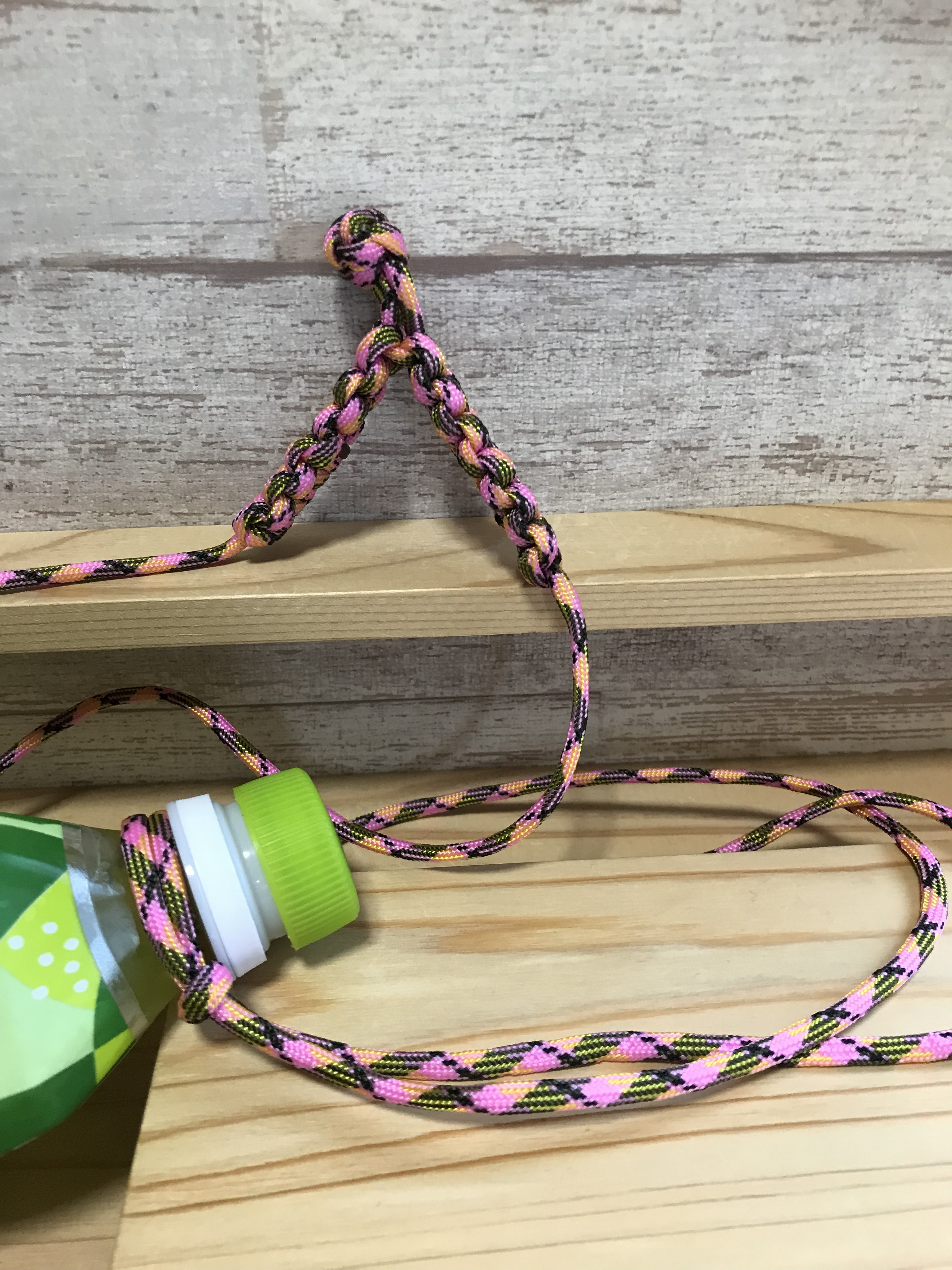 デニムリメイクペットボトルホルダー＊カバー☆パラコードストラップ付き☆