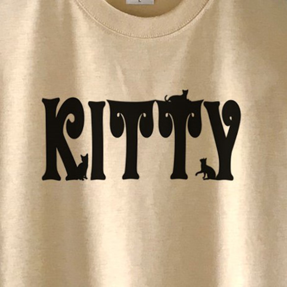 KITTY / BEIGE-Tシャツ 2枚目の画像