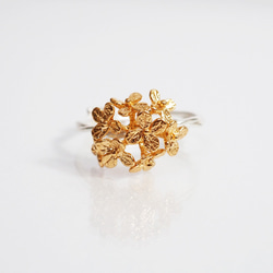 紫陽花のリング(silver×gold) ※フリーサイズ 3枚目の画像