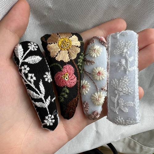 7cm》はぎれ インド刺繍リボン ふっくら ぱっちんぴん インド刺繍 刺繍