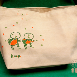 【送料無料】おーざっぱ帆布BAG（踊るk.m.p.） 2枚目の画像