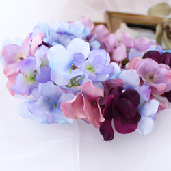 紫陽花の花冠*　ベビー • キッズ花かんむり　パープル × ブルー 　NO.6　送料無料！ 2枚目の画像