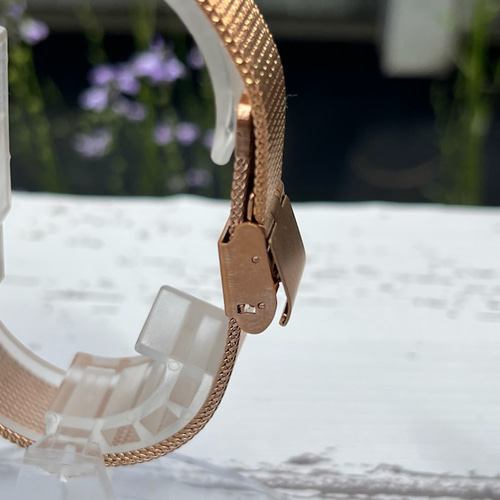 早い者勝ち！メッシュベルト腕時計（6148・ローズゴールド