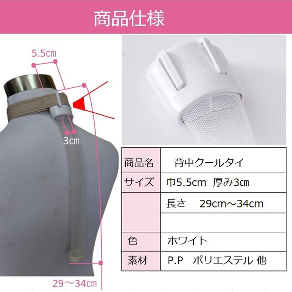 着るクーラー  暑さ 熱中症対策 グッズ  軽装 クールビズ こもる熱 蒸れ 放出 背中冷却 冷やす魔法の背中クールタイ 13枚目の画像
