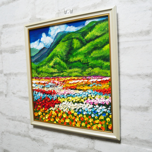 油絵 絵画 【flower park】 油絵 絵画 【flower park】
