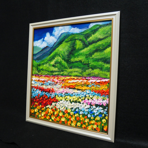 油絵 絵画【flower park】 絵画 HR 通販 15923134｜Creema(クリーマ)