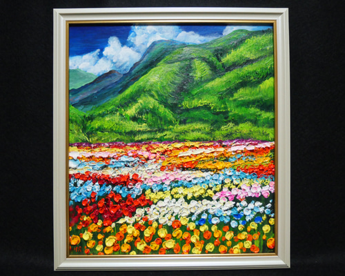 油絵 絵画 【flower park】 油絵 絵画【flower park】 絵画 HR 通販 15923134｜Creema(クリーマ)