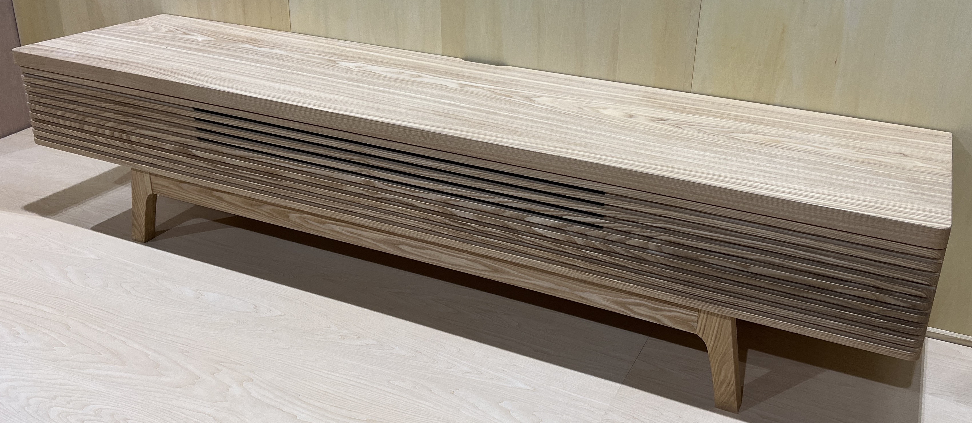 [『ローマ_T30』手作りテレビ台・タモ 無垢材・ w170