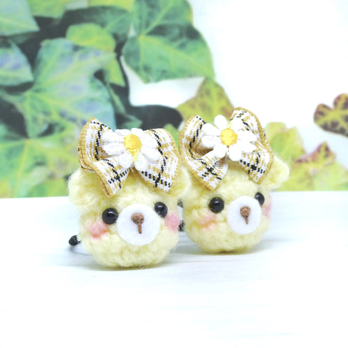 あみぐるみヘアゴム♡ベビーピンクくまちゃん【お花いっぱい】チョコレートリボン 266fa91c410e20a1b312fe5d3108c8