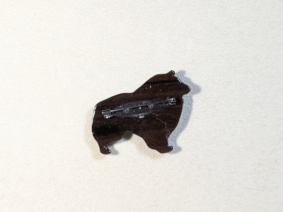 木製　ブローチ　（　シェルティー　） 3枚目の画像