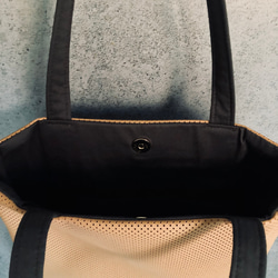 A-Line tote bag    Camel  A4クリアファイルOK  毎日活躍するトートバッグ　キャメル 4枚目の画像