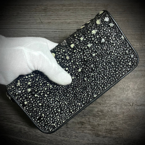 幻の素材】スタースティングレイ 父の日 海の宝石 ハンドメイド エイ皮