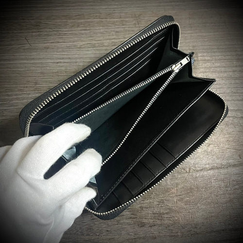 美品✨️海の宝石 スタースティングレイ ブラック ラウンド長財布 YKK 美品✨️海の宝石 スタースティングレイ ブラック ラウンド長