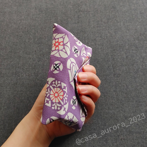 ピュアシルク タロット袱紗 薄紫×渋紫（レギュラーデッキ用）WKS002