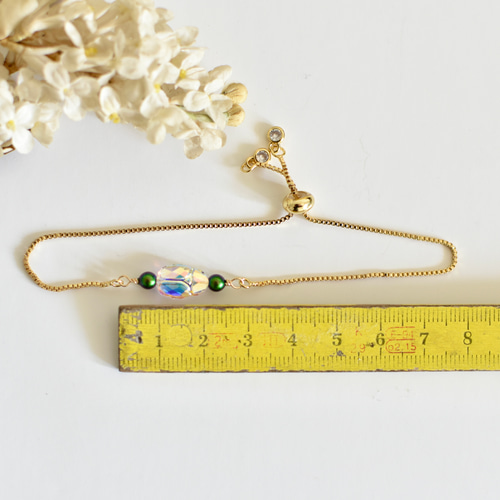 小さなスカラベと太陽のブレスレット（オーロラ黄金虫） ブレスレット