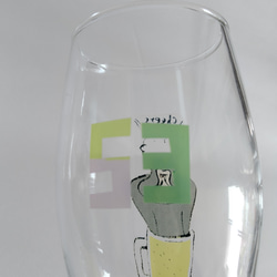 ビアグラス「cheers」ゴリラのゴッさん柄　ビールグラス　ビール　在庫限り！一点もの！ 2枚目の画像