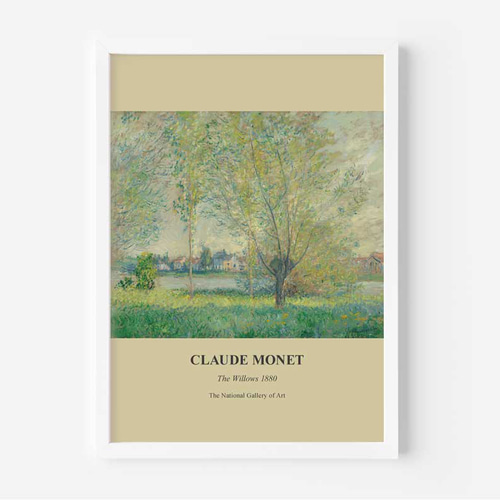 クロード・モネ　「菊」　アートポスター（額縁外枠　９０cm×７５cm　付き） オーダー油絵 】クロード・モネ モンソー公園 【選べるサイズ